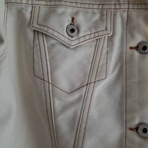Vintage Gap Cream Denim Jacket - Picture 5 of 9